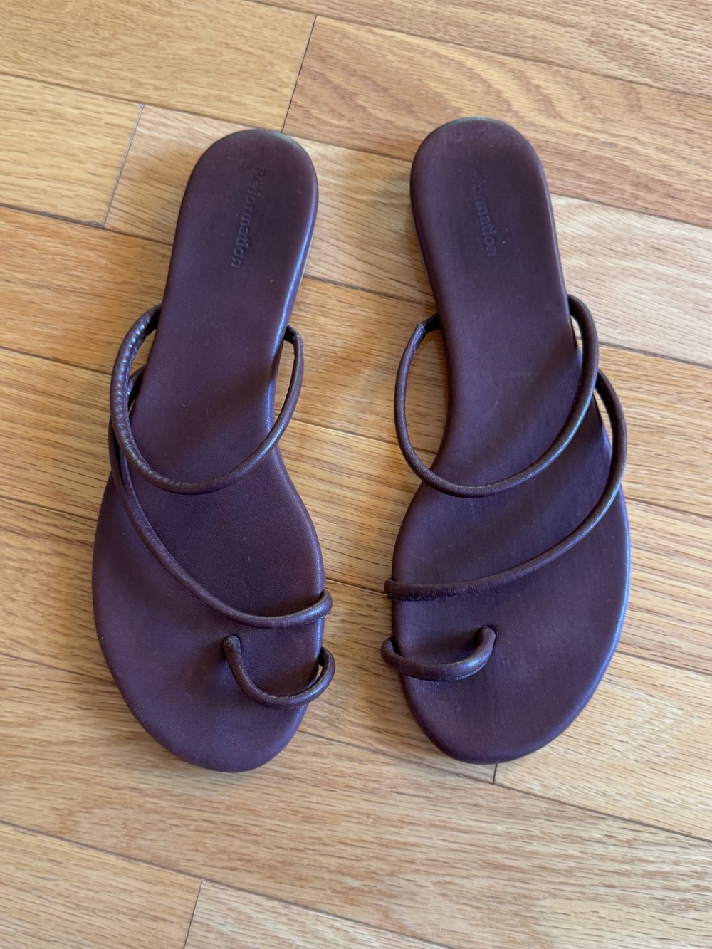 Reformation Brown Strappy Women’s Slide Sandals